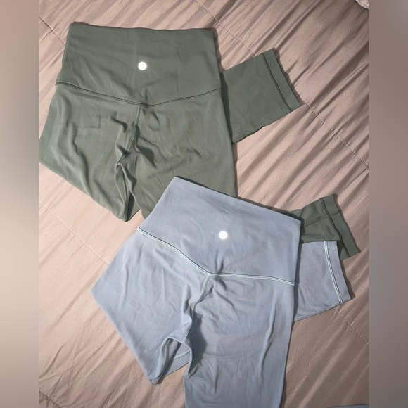 Lululemon Women’s Align Green/ Grey High-Rise Crop 21" Size 4 - Picture 2 of 9